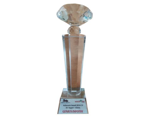 Tally Nakshatra Awards 2018-19 Trophy for Genius Infotek Llp